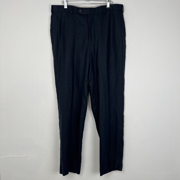 Brooks Brothers Pants Mens 35W 32L Blue Irish Linen Baird McNutt 35x32 Madison - Picture 1 of 10